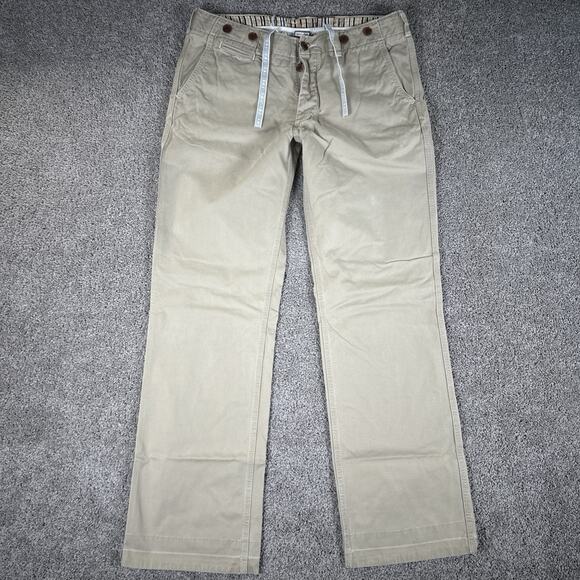 Converse All Star X Nike Pants Mens 34x32 Tan Baggy Chino Skateboarding Y2K - Picture 1 of 10